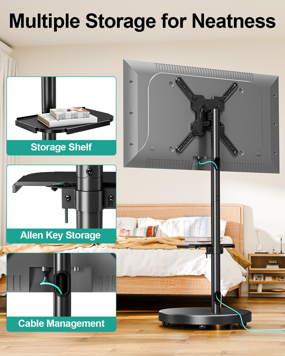 Rolling TV Stand for 26-65 inch Screens G447819