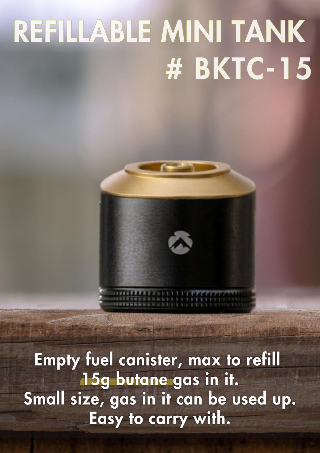 Empty 15g Black Gas Canister O6500