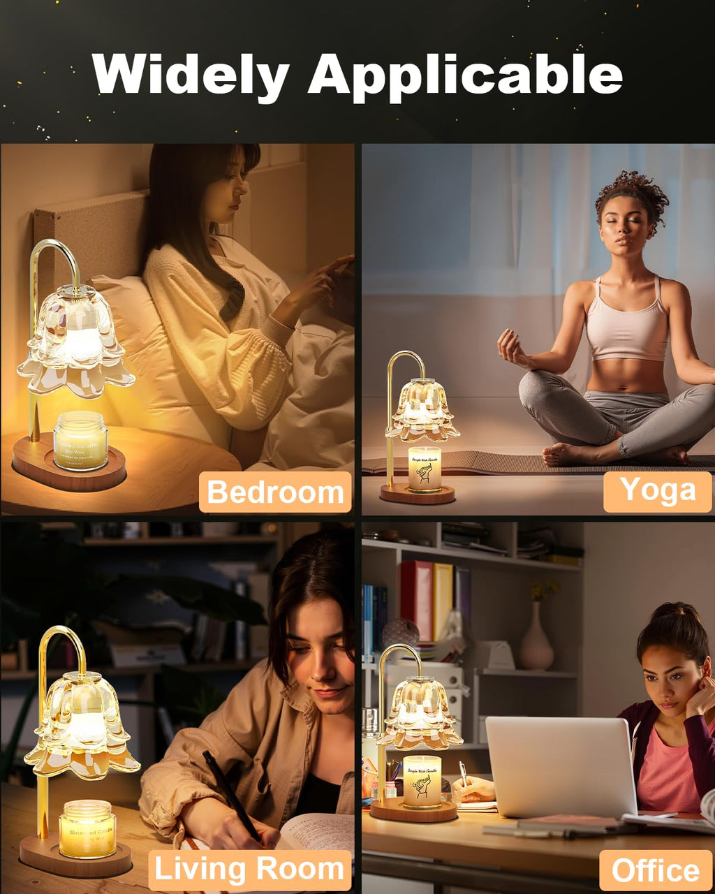 Dimmable Height Adjustable Candle Warmer Lamp with Timer J238