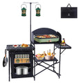Black Portable Folding Camping Table Y11863
