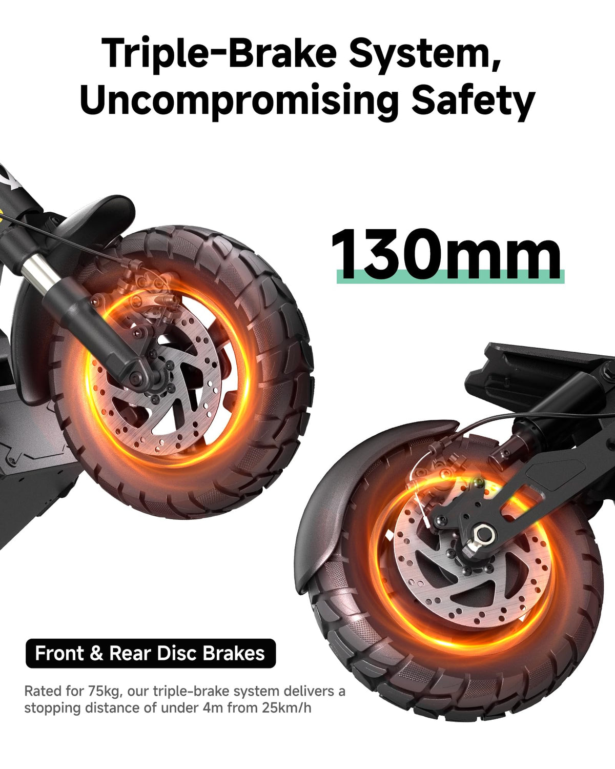 Electric Scooter Adults 1000W Peak Motor Up to 31 MPH E46747
