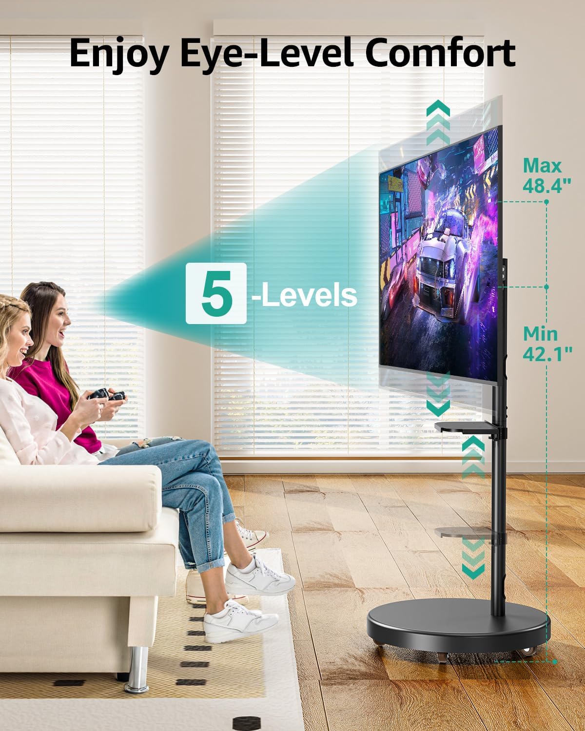Rolling TV Stand for 26-65 inch Screens G447819
