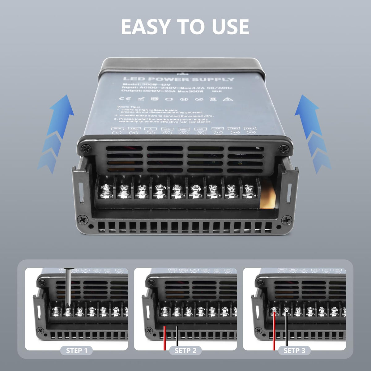 12V 200W Rainproof IP44 LED Power Supply U489324