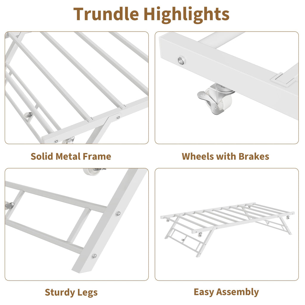 Twin Pop Up Trundle Bed J44706