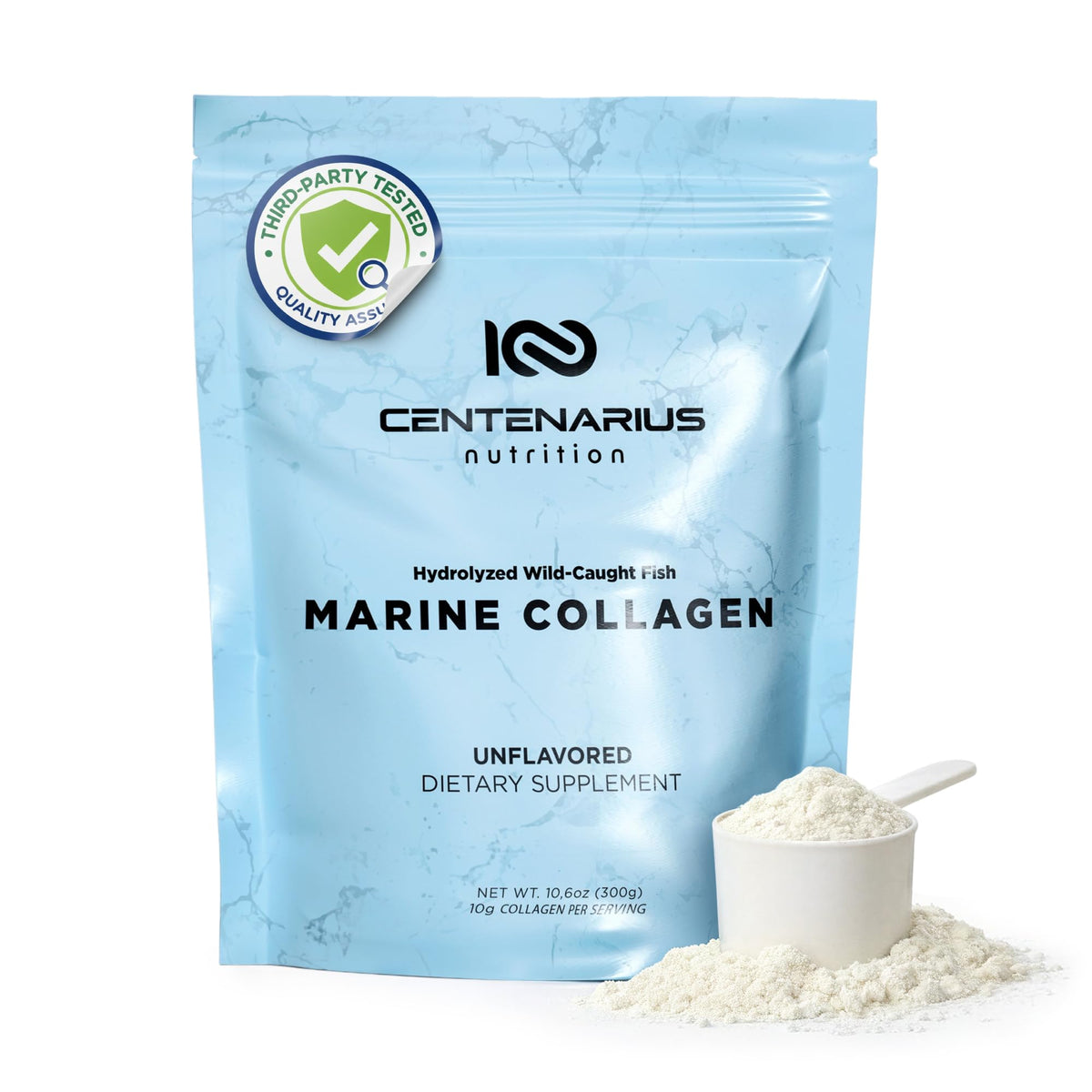 Unflavored Hydrolyzed Marine Collagen Peptides Powder 300g Z9968
