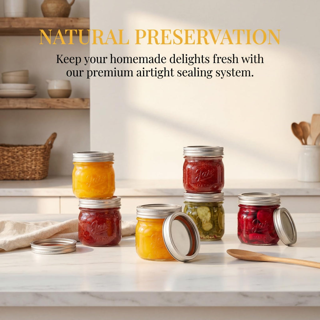 12 Pack 12 Oz Wide Mouth Airtight Glass Mason Jars Z173800
