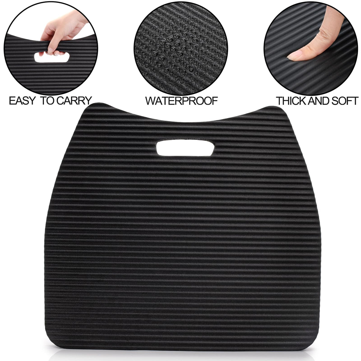 4 Pack Waterproof Portable Foam Stadium Seat Cushion with Handle Z809804