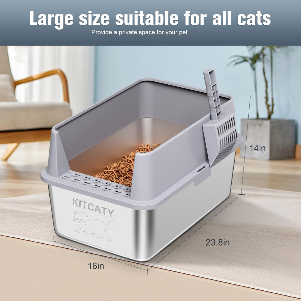 Stainless Steel Sifting Litter Box A9114