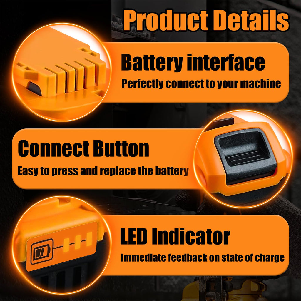 8.0Ah 20V MAX Lithium Batteries 2 Pack U163