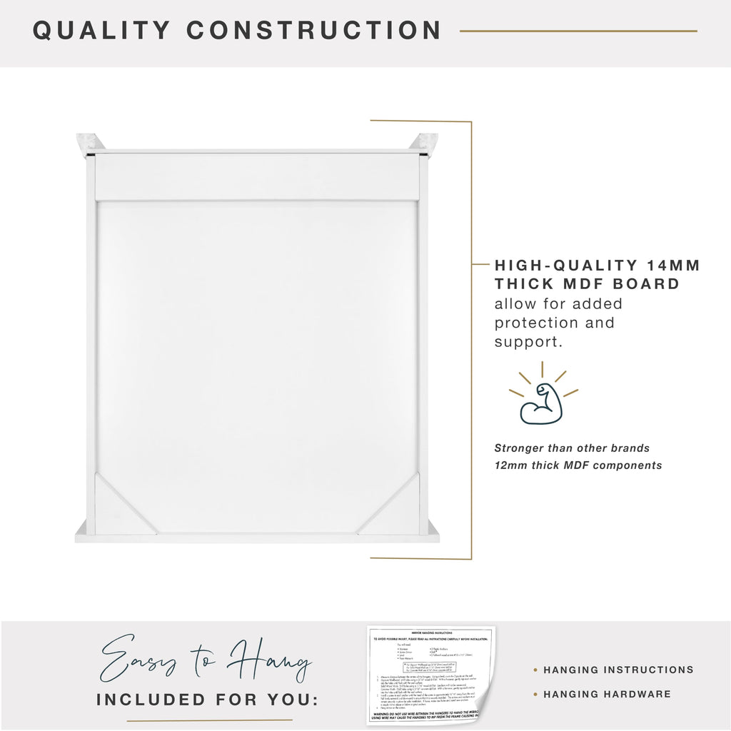 White Wall Mounted Medicine Cabinet Organizer X6553