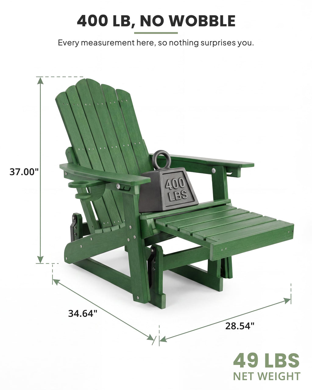 Adirondack Glider Chair Set of 2 C912510