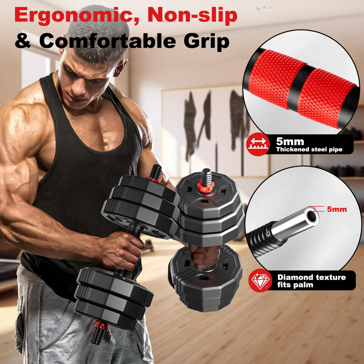 Adjustable Dumbbell Set 5in1 L615
