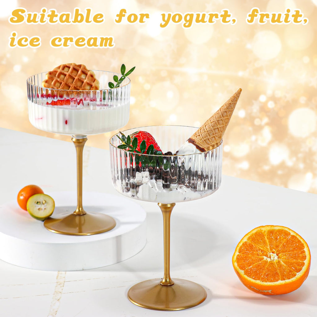 24 Pcs 9 Oz Champagne Martini Glasses Set U703303