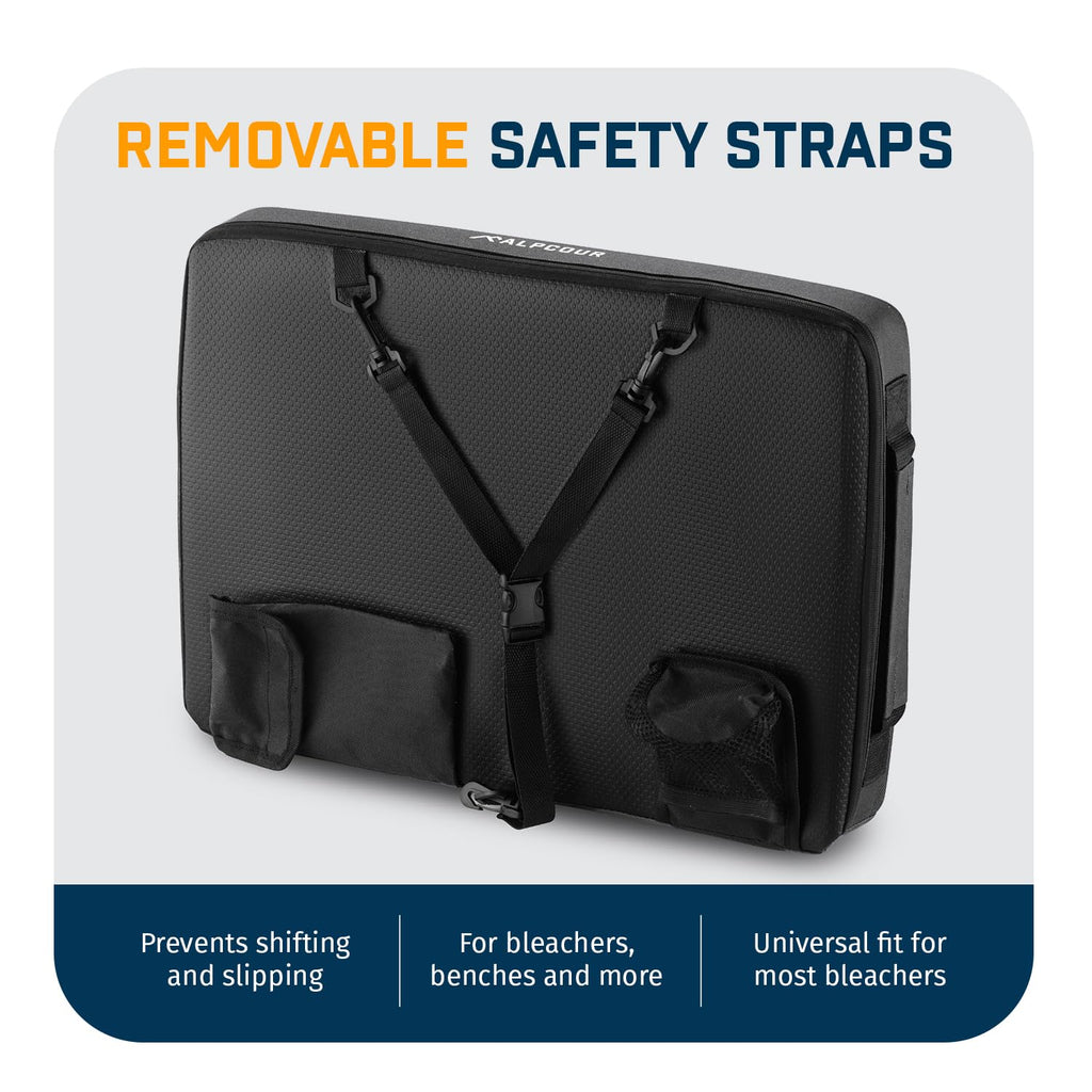 Portable Extra Thick Stadium Seat Cushion with Cup Holder I49313