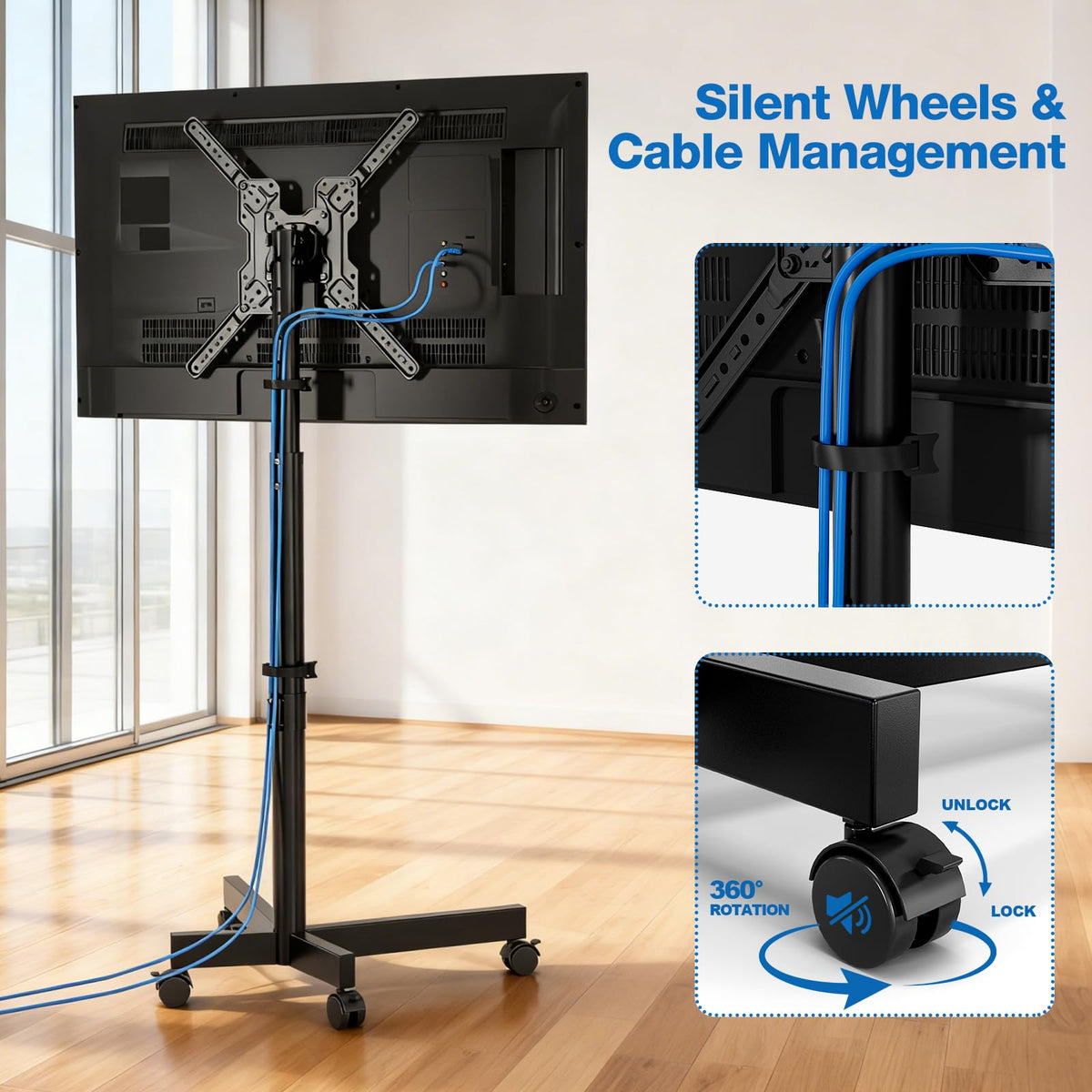 Mobile TV Cart for 13-55 inch TVs M22351