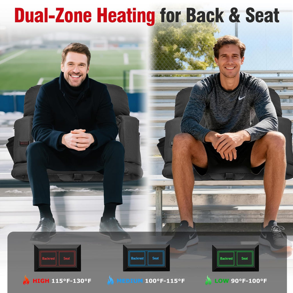 Heated Stadium Seats with Back Support 2 Pack K137