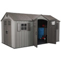15 ft x 8 ft Gray Resin Outdoor Storage Shed M217