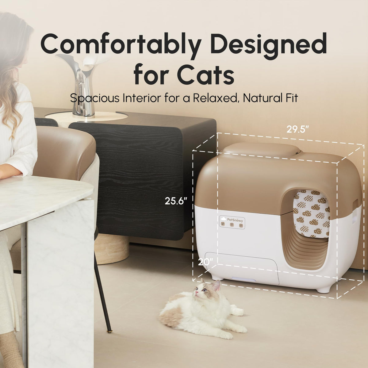 Self-Cleaning Automatic Cat Litter Box with Odor Control Z268