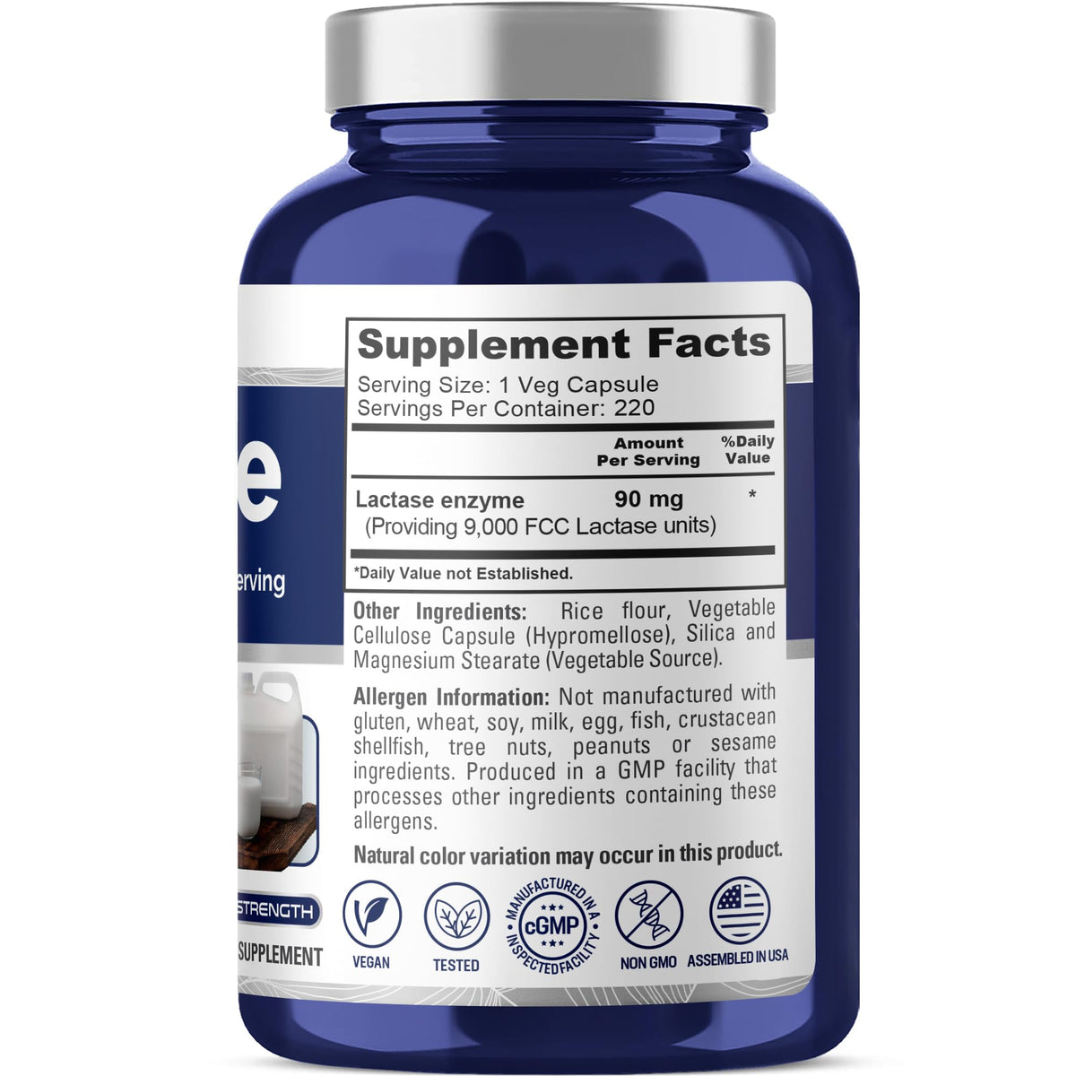 Vegan Lactase Enzyme 220 Veg Capsules S66104