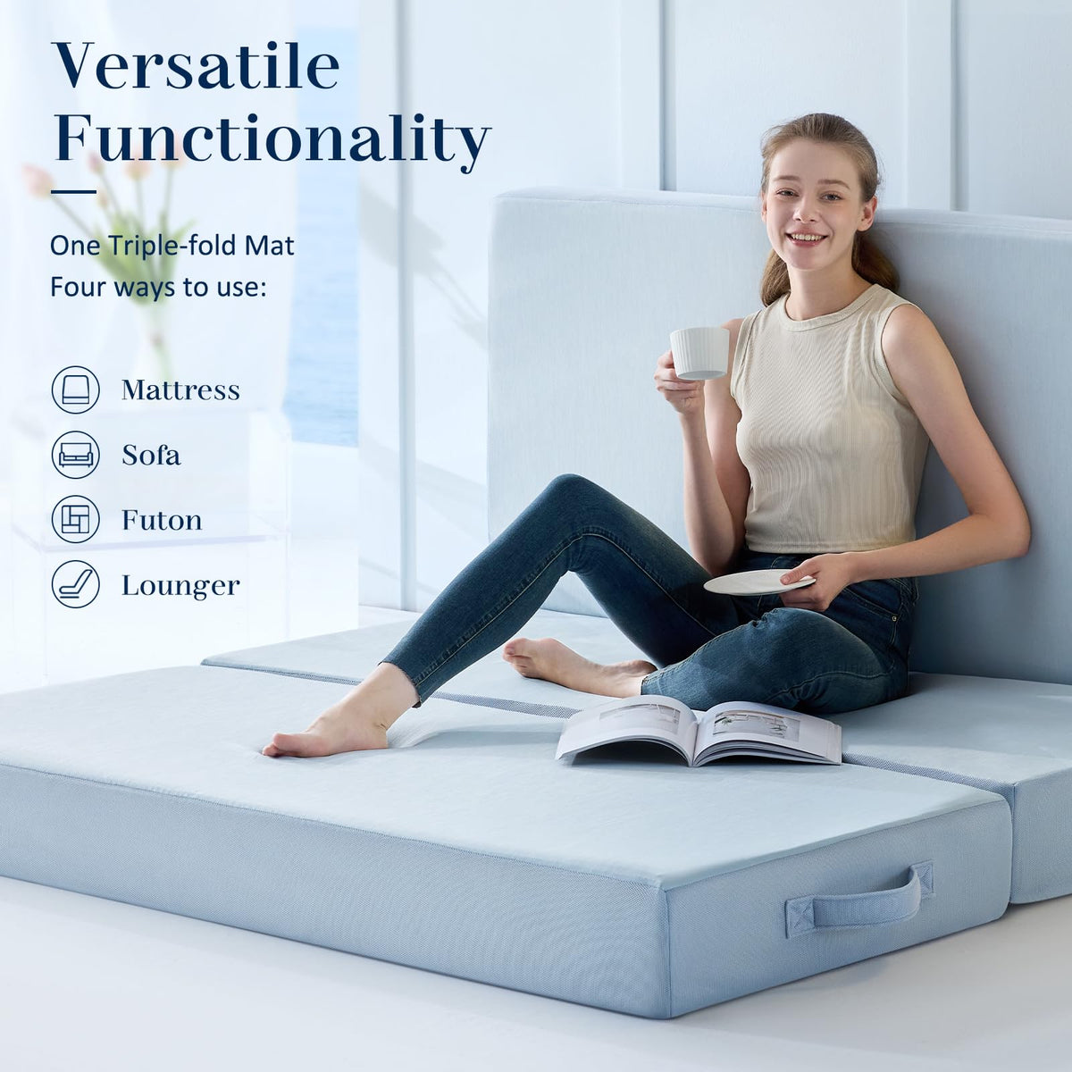 6 Inch Cooling Memory Foam Folding Mattress X39792