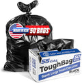 55 Gallon Heavy Duty Trash Bags, 50 Ct, Black, 1.2 Mil X9189