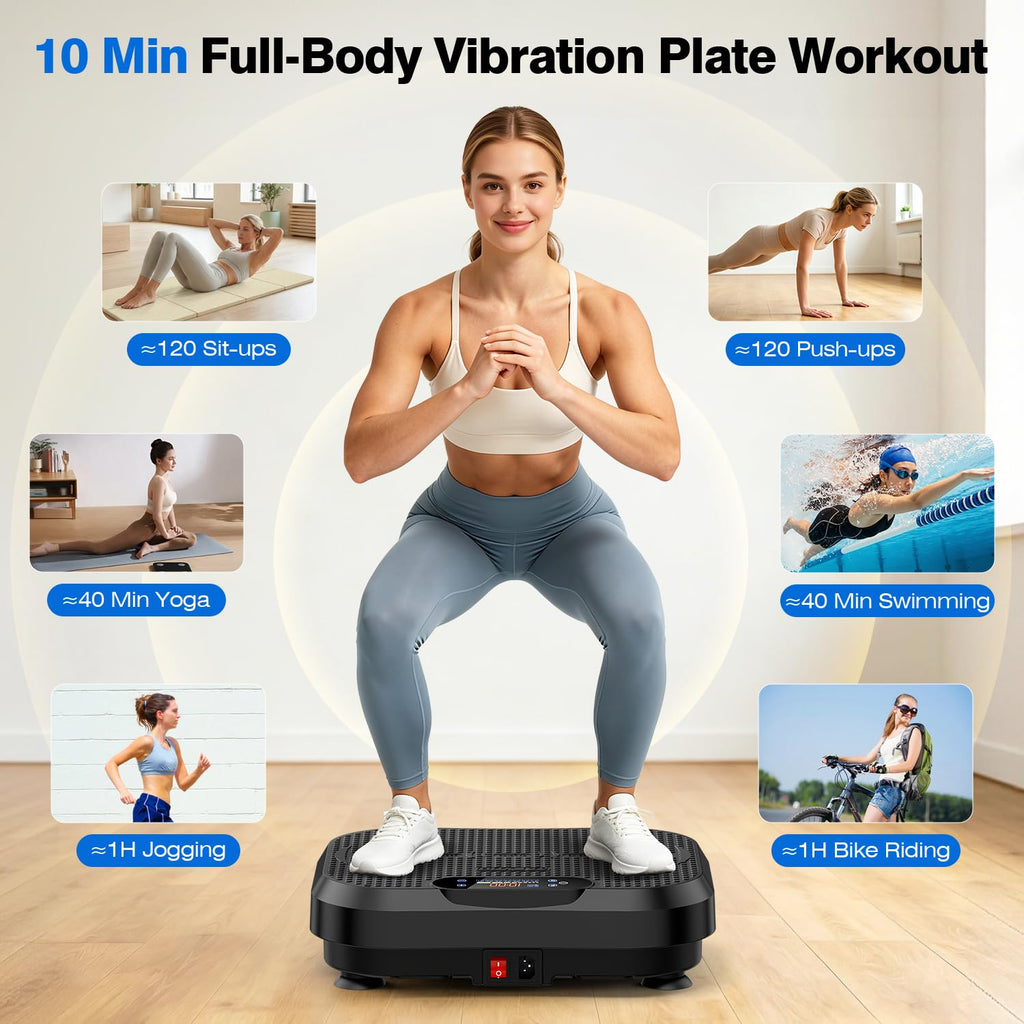 Vibration Plate Exercise Machine Black T80459