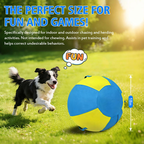 18 Inch Heavy Duty Dog Herding Ball with 3 Handles N33582