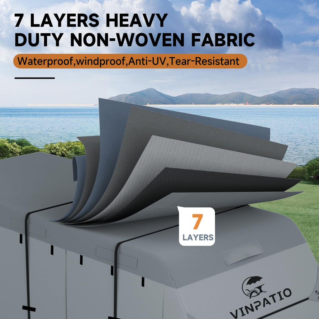 7 Layers Heavy Duty RV Trailer Cover Fits 14'-16' J70398