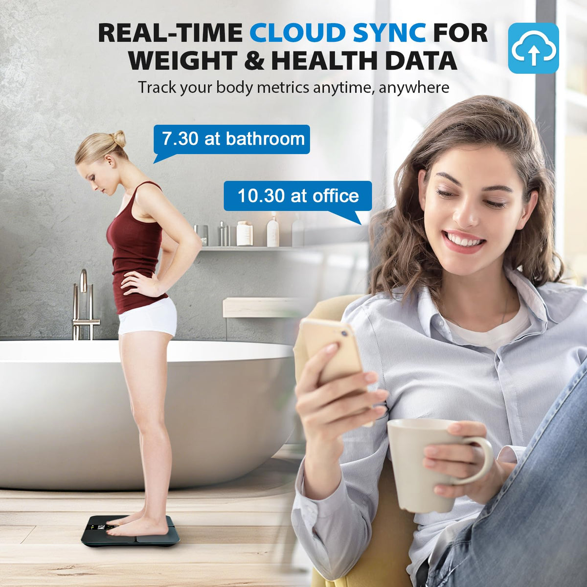 WiFi Smart Bathroom Scale 500 lb D963