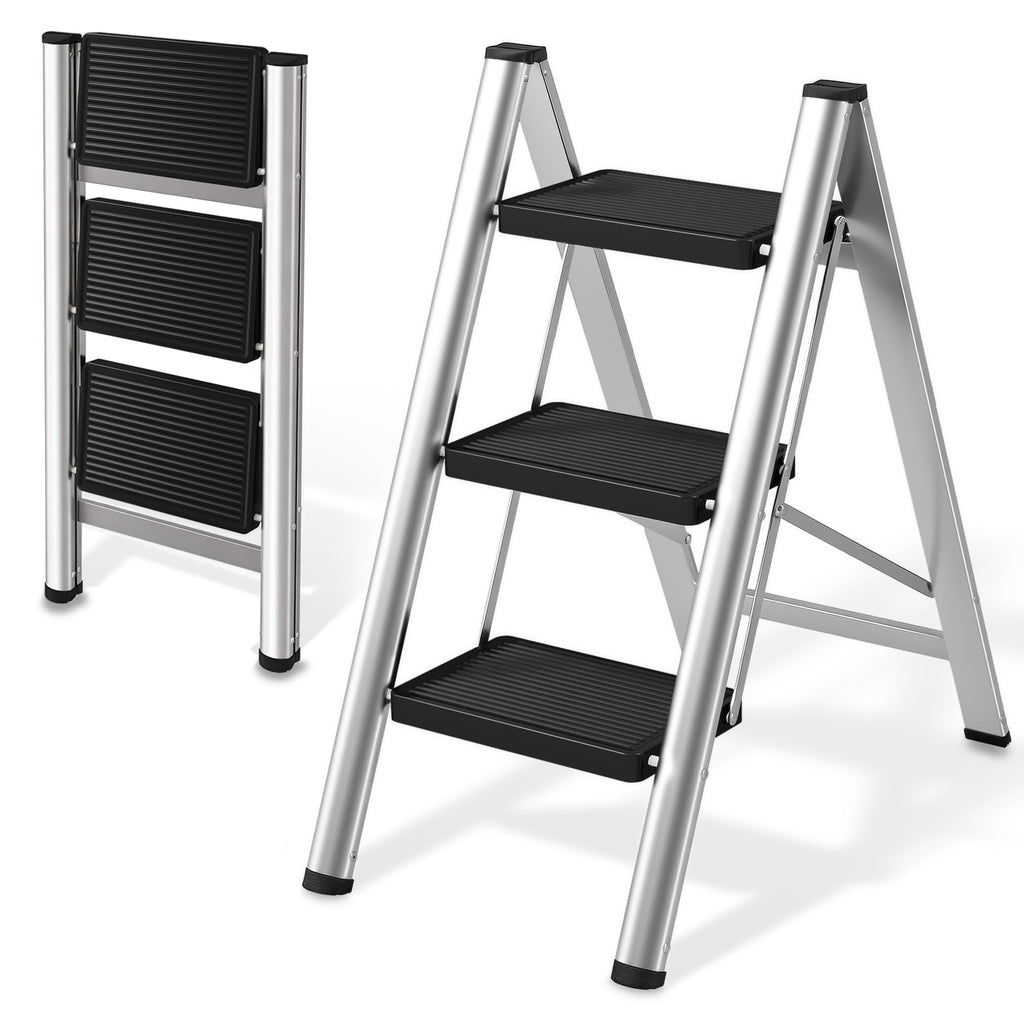 Folding Step Stool with Anti-Slip Pedals B8354