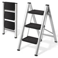 Folding Step Stool with Anti-Slip Pedals B8354