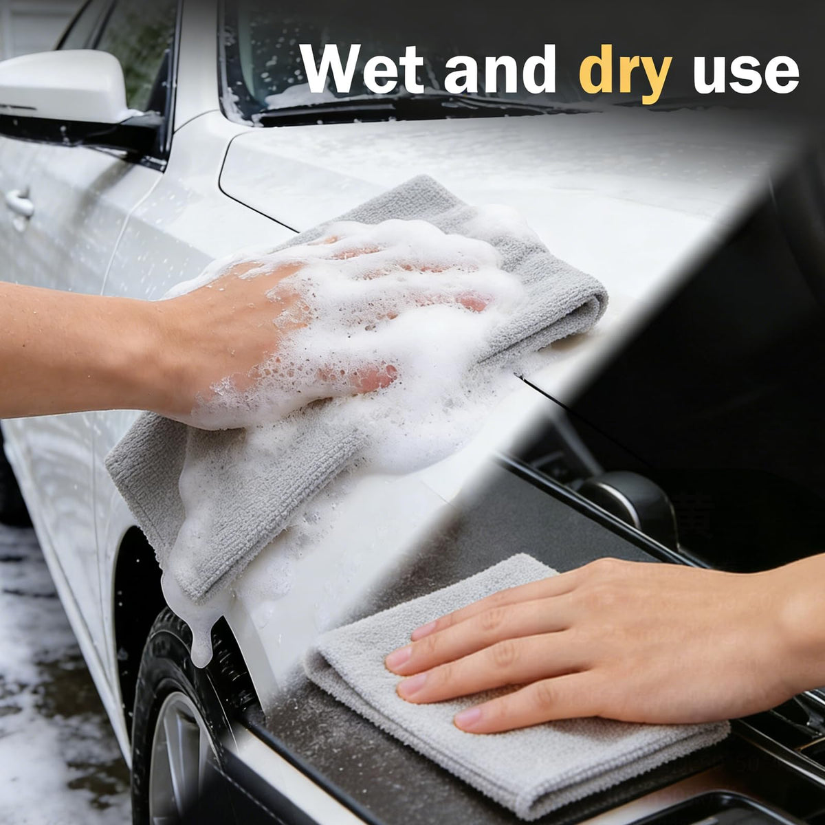20 PCS Gray Microfiber Cleaning Cloth Roll R424646