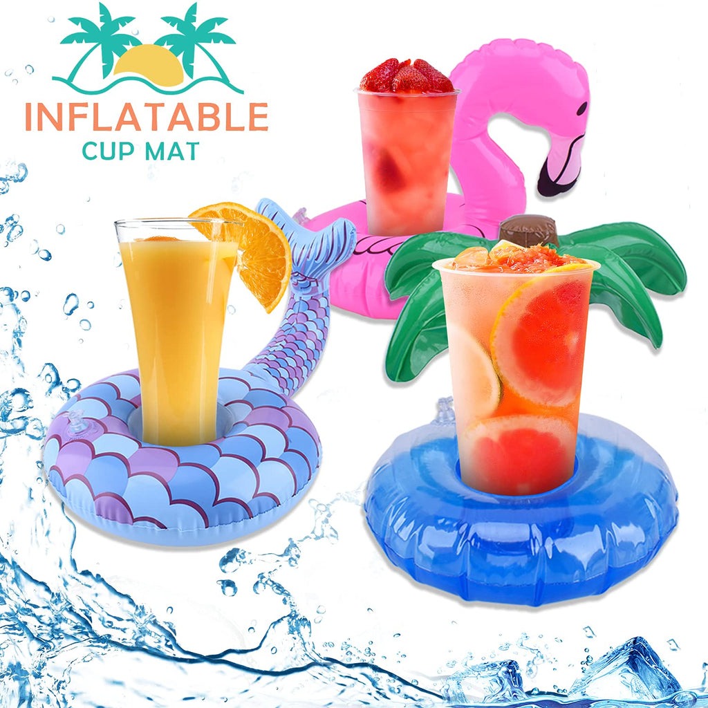 8 Pack Inflatable Drink Holders with Air Pump Q226155