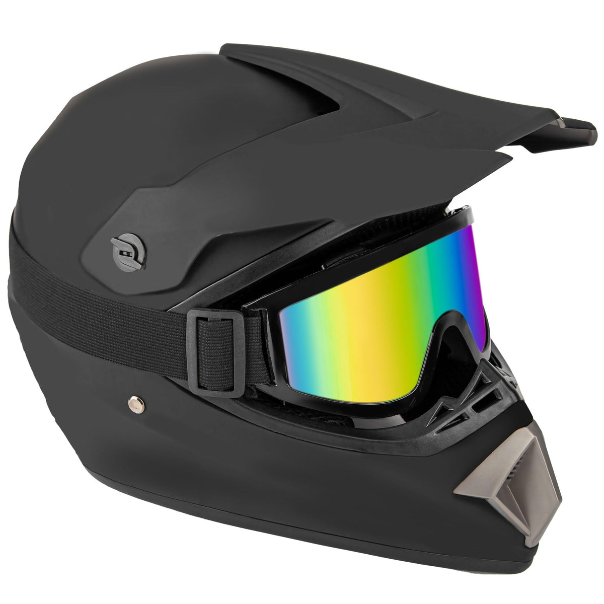 Matte Black Adult Full Helmet Medium A974
