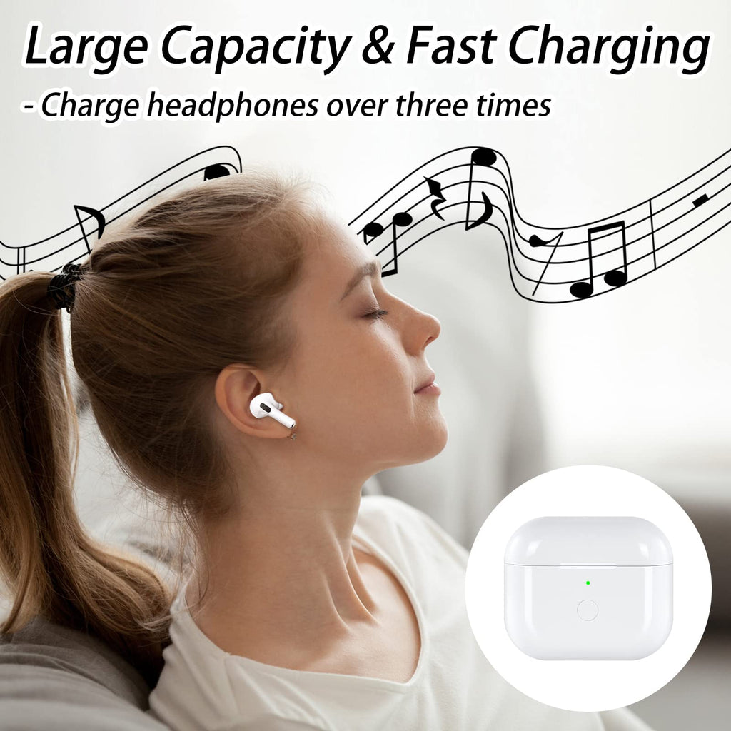 White Wireless Charging Case Replacement with Bluetooth Pairing Sync Button A219840