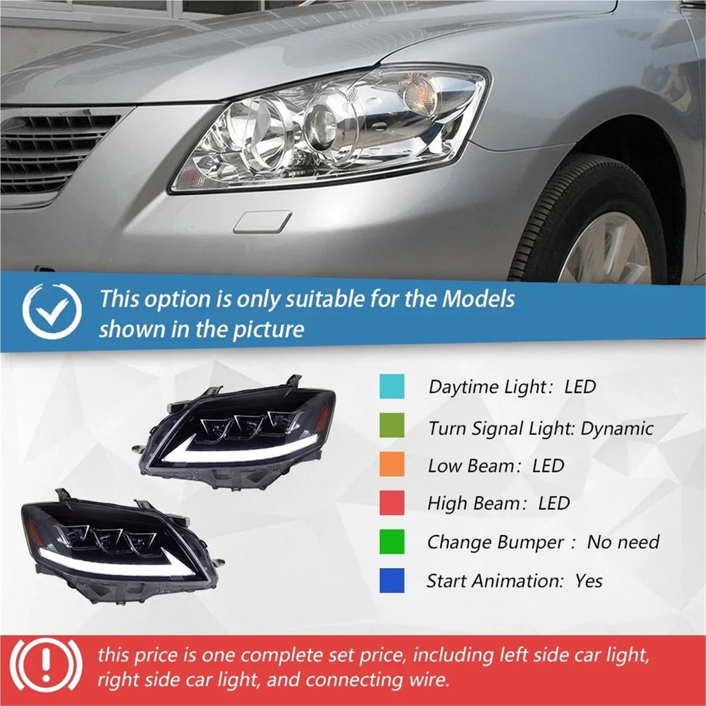Toyota Camry 2006-2011 LED Headlight Assembly Projector Lens K486246