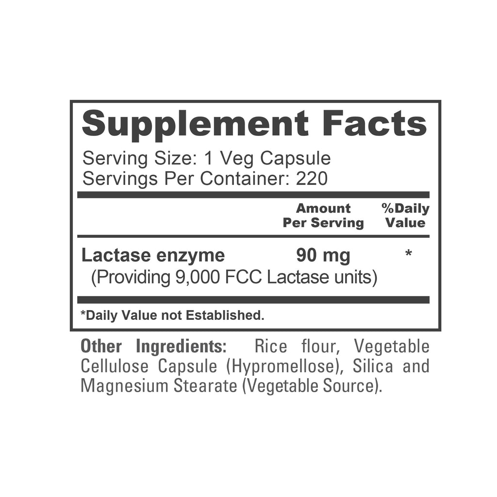 Vegan Lactase Enzyme 220 Veg Capsules S66104