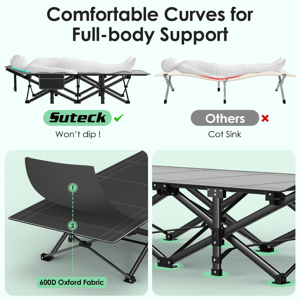 Folding Camp Cot with Cushion X6596