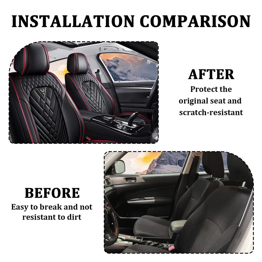 Waterproof Nappa Leather Full Set Car Seat Covers E383084