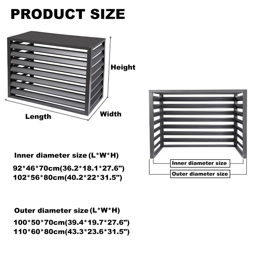 Aluminum 4-Panel AC Condenser Fence Z582358