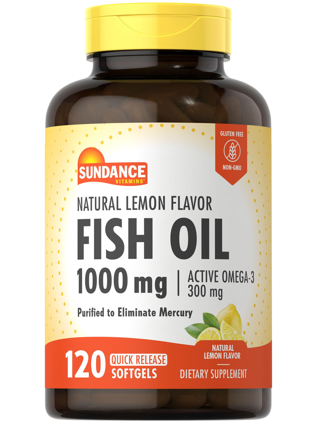 Fish Oil Softgels 1000mg 120 Count B7636