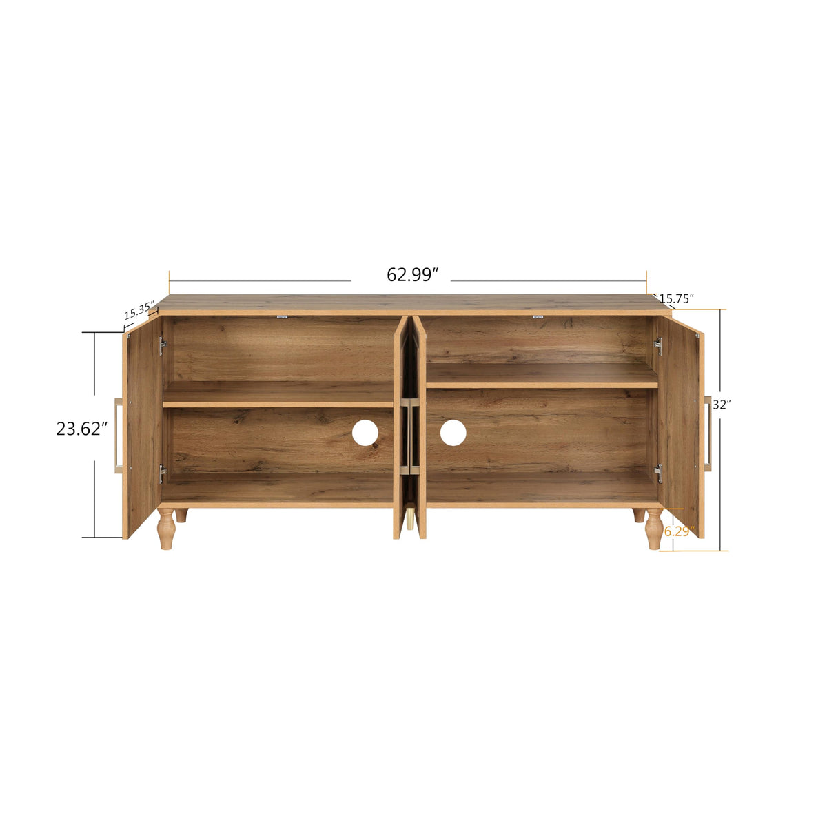 Wooden Accent Storage Cabinet E57924