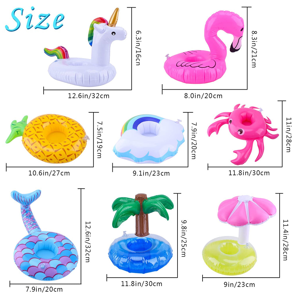 8 Pack Inflatable Drink Holders with Air Pump Q226155