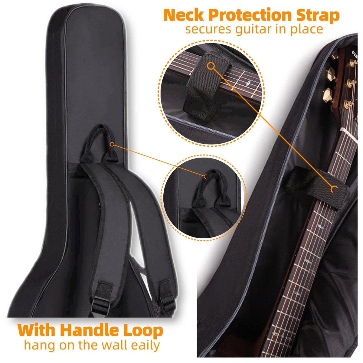 Electric Guitar Bag 8mm Thick Padding with Neck Strap M69000