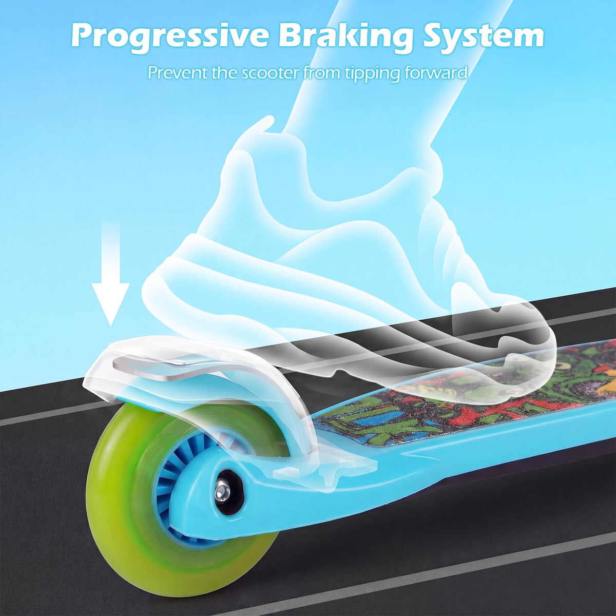 Kids 3-Wheel Kick Scooter with LED Front Wheels J5666