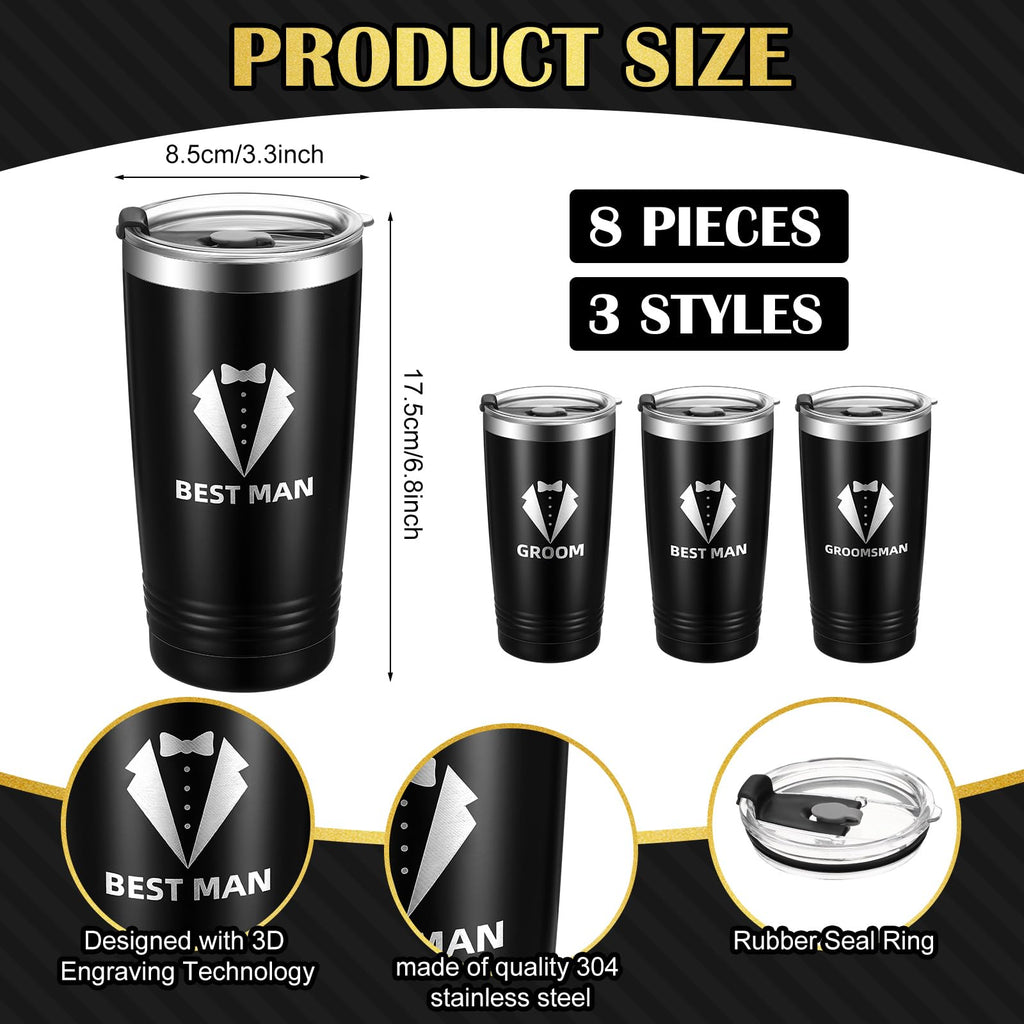8 Pack 20 oz Tumbler with Lid L5547