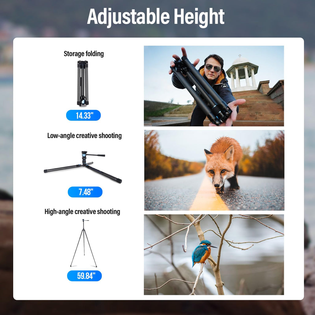 Carbon Fiber Tripod with Panoramic Fluid Head M67838