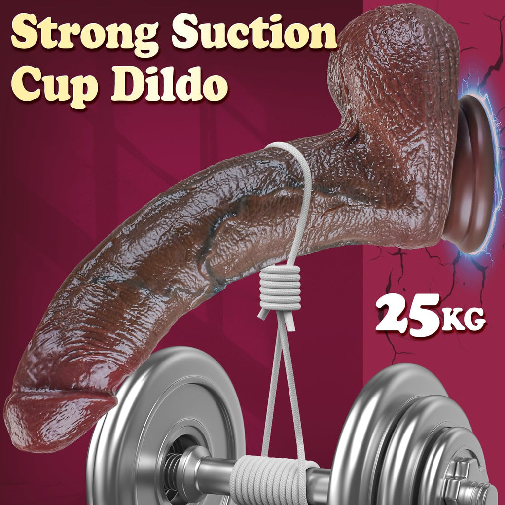 13.5 Inch Black Silicone Dildo with Suction Cup Z14414