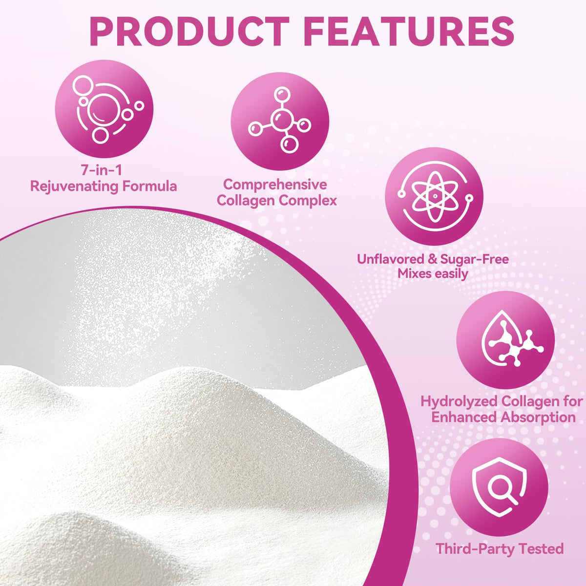 Unflavored Multi Collagen Peptides Powder 1lb G65703