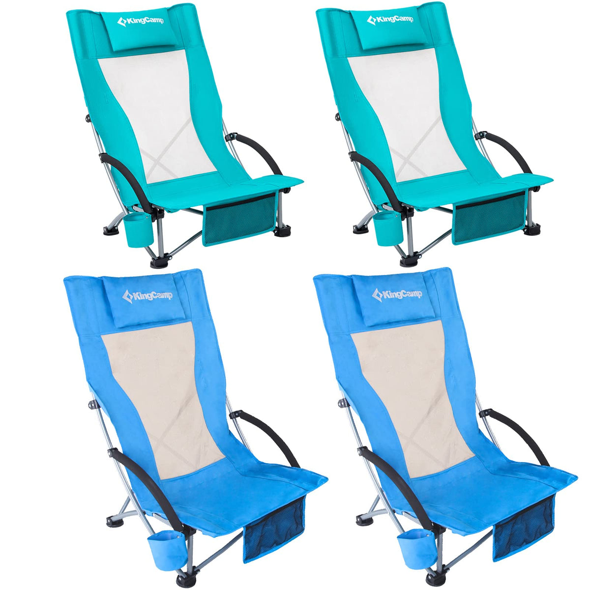 High Back Folding Beach Chair 2 Packs M712589